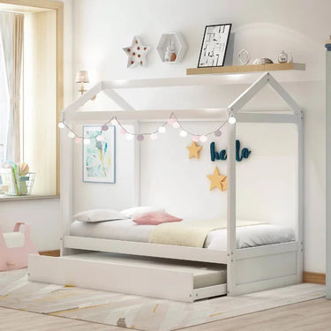 Twin Platforms Bed with Trundle by Gobeyondfurniture